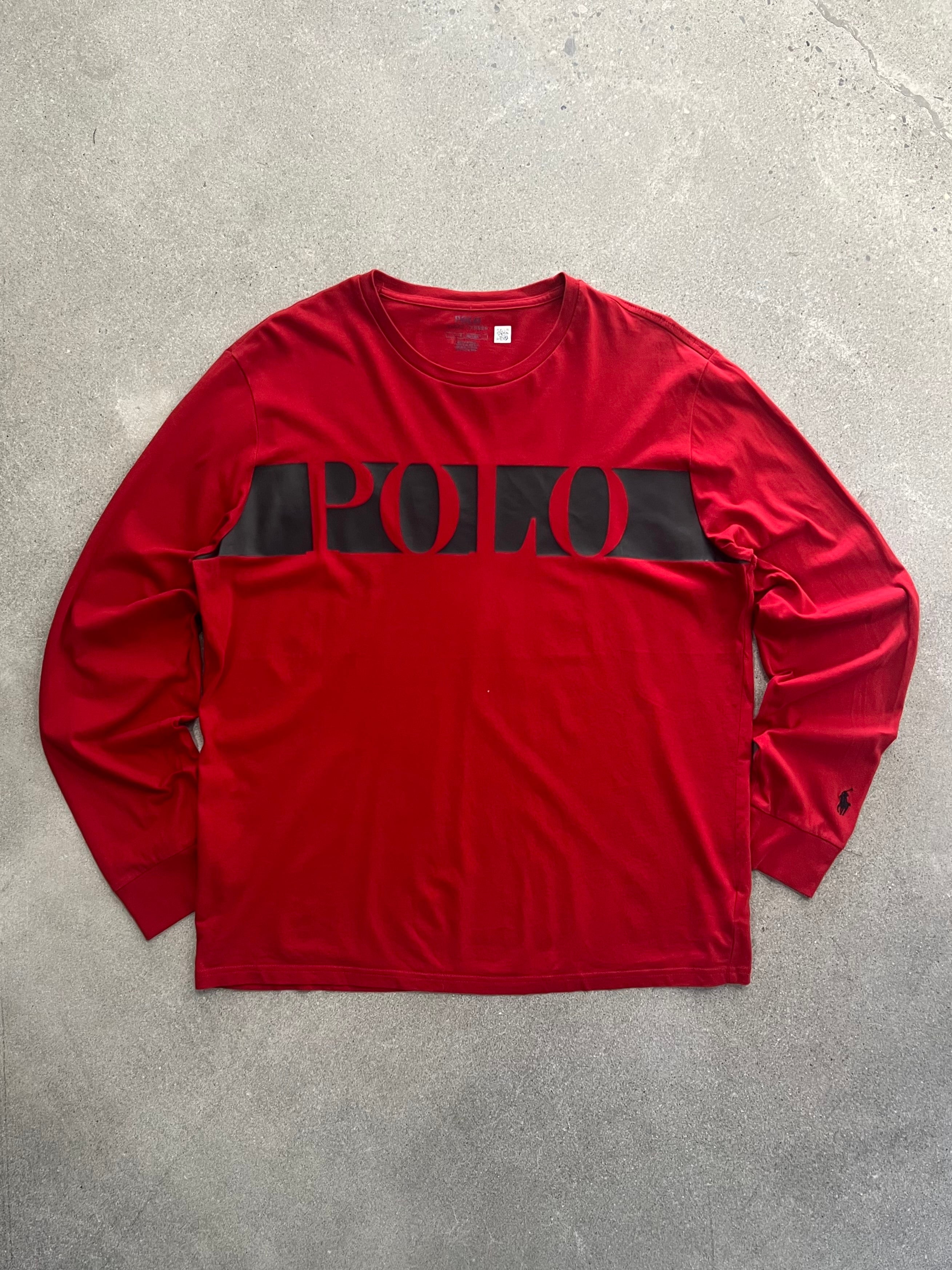 Polo Ralph Lauren Stripe Logo Long Sleeve Shirt - Size L